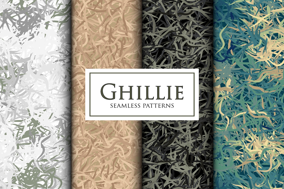 Ghillie suit seamless camouflage, a Pattern Graphic by ArchonDigitalShop (Photo 7 of 10)
