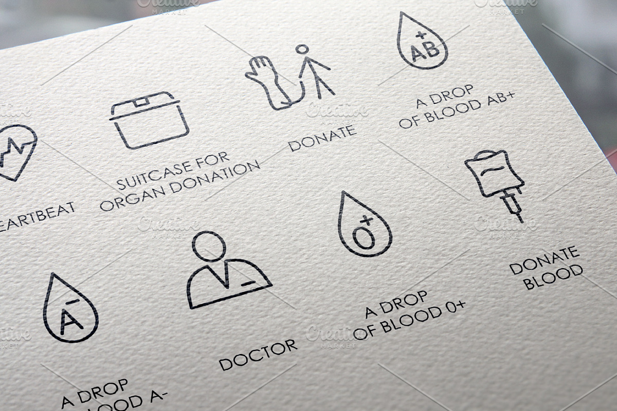 Donation thinline icons, an Outline Icon by Palau (Photo 5 of 5)