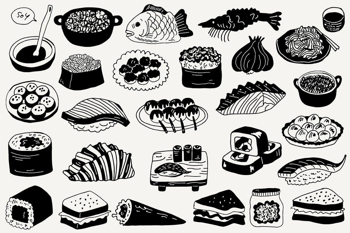 Japanese Food: 110 Illustrations, a Food Illustration by Veyla (Photo 8 of 17)