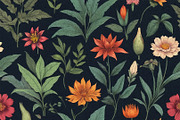 Vintage Botanical Floral Patterns, a Decorative Illustration by StockVerse Creative (Thumbnail 4 of 4)