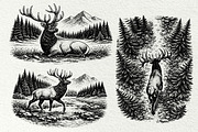Elk Scenes SVG Graphics, an Animal Illustration by DENIDigitalArtSudio (Thumbnail 5 of 6)