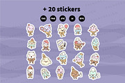 Cute Ice Cream Clipart, a Food Illustration by Palau (Thumbnail 10 of 10)