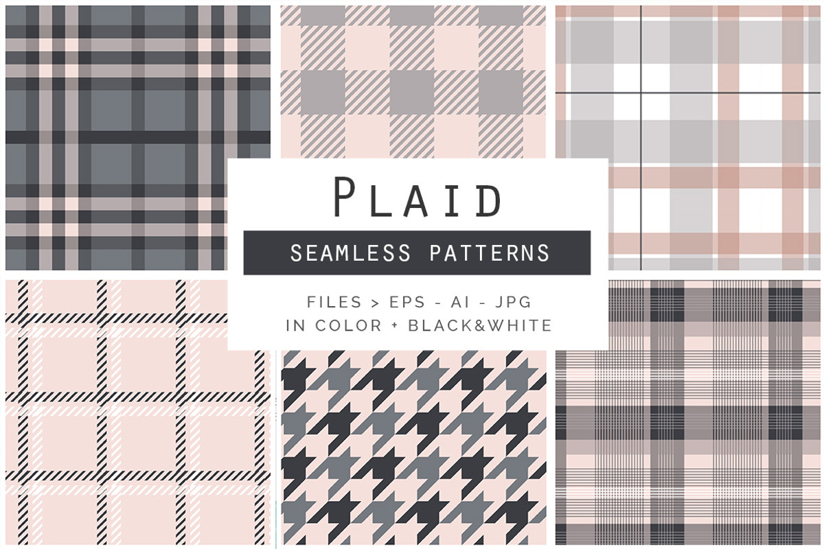 Plaid Seamless Patterns, a Pattern Graphic by Youandigraphics (Photo 1 of 7)