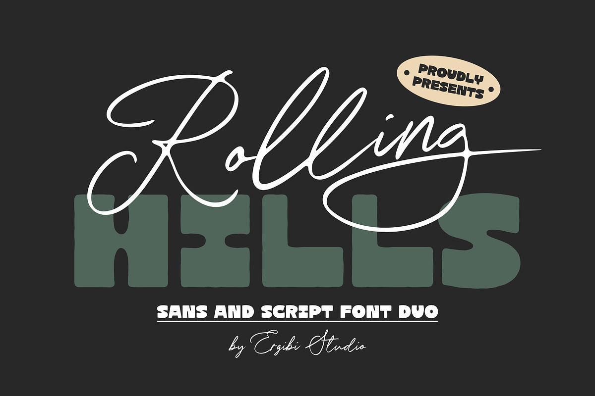 Rolling Hills - Font Duo, a Sans Serif Font by ErgibiStudio (Photo 1 of 10)
