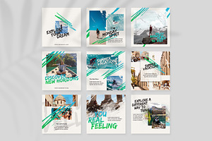 Travel Time Instagram Templates