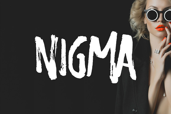 Nigma - Brush Font preview 7