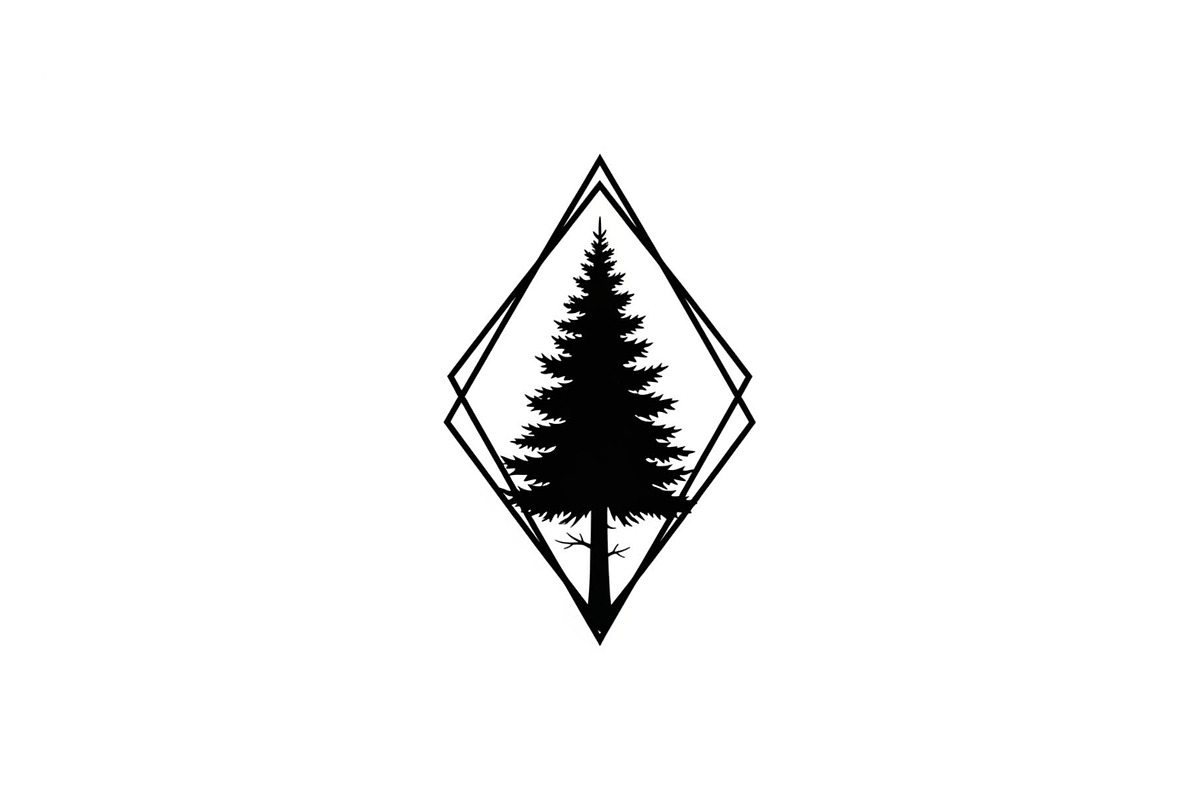 Geometric Pine Tree Emblem Bundle, an Illustration by Creativeshirt (Photo 23 of 31)