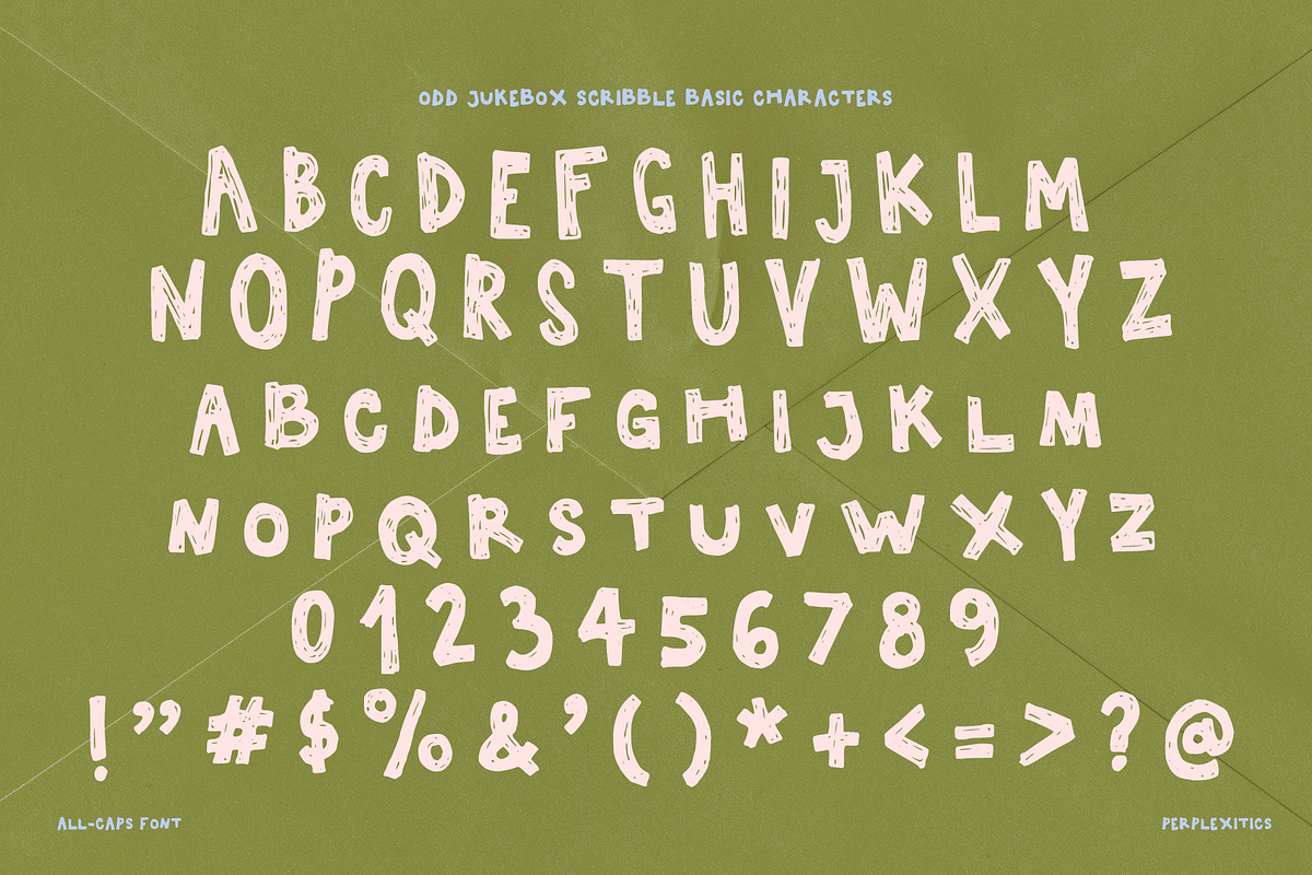Odd Jukebox Hand-drawn Font Trio, a Handwritten Font by Perplexitics (Photo 8 of 10)