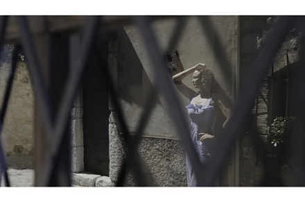 Sexy woman in blue dress standing, a Person Photo by Media Whale Stock