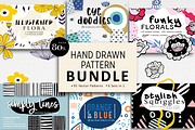 Hand Drawn Pattern Bundle, a Pattern Graphic by Suphansa (Thumbnail 1 of 20)