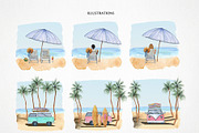 Watercolor travel bundle, summer set, a Person Illustration by LyubovZaytseva (Thumbnail 10 of 20)