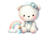 Blue Baby Teddy Bear Watercolor, an Illustration by Designworld (Thumbnail 5 of 5)