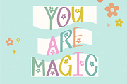 June Bloom | a cute all caps font, a Sans Serif Font by TateMadeModern (Thumbnail 5 of 11)