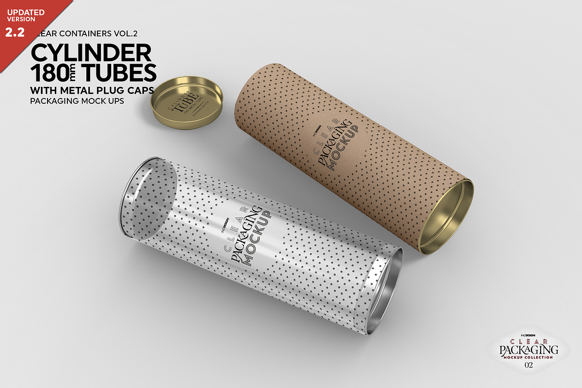 Clear/Opaque Tube Packaging Mockup, a Packaging Mockup by INCDesign (Photo 1 of 10)