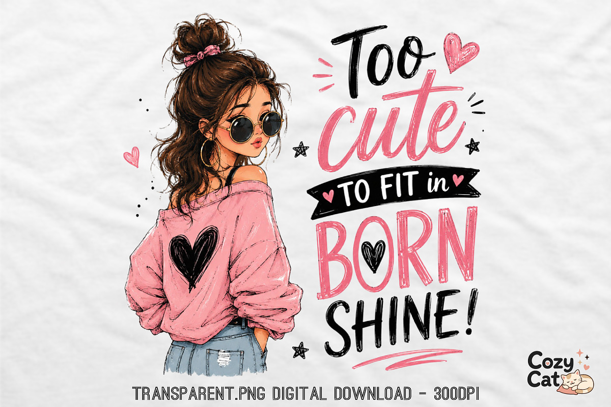 Too Cute to Fit in Born to Shine, a Seasonal Illustration by Craft Nest (Photo 1 of 6)