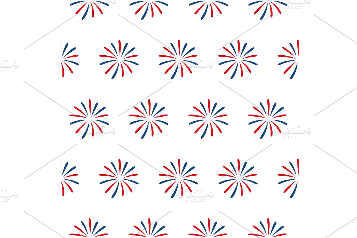 Seamless pattern of red and blue, an Object Illustration by GraphiShop