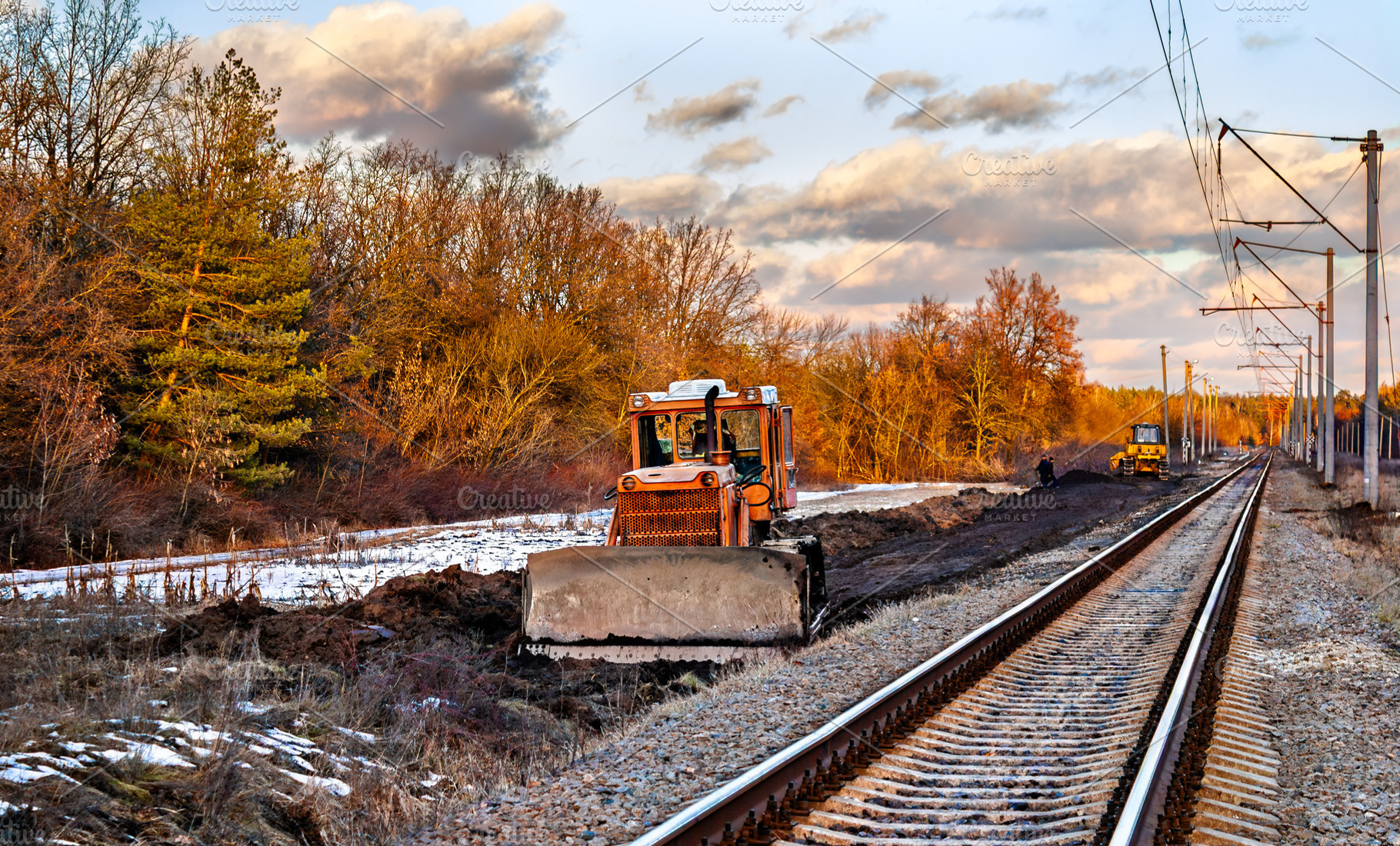 Modernization and electrification of a railway in Ukraine, a Transportation Photo by Leonid Andronov