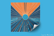 ORANGE & BLUE 20 BACKGROUND, a Decorative Illustration by Une Affaire de Filles (Thumbnail 6 of 6)