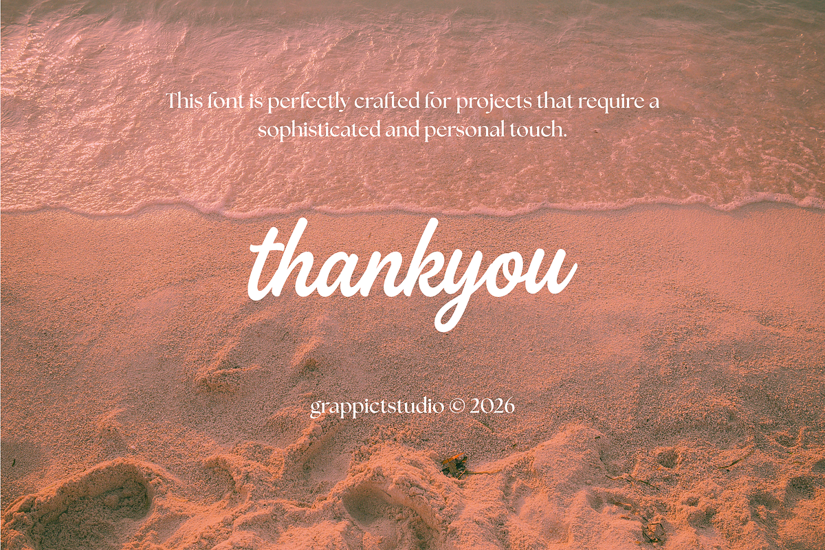 Peoneez Signature - Elegant Script, a Handwritten Font by Grappict.com (Photo 4 of 4)