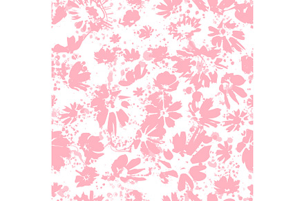 Pink sakura flowers print. seamless, an Object Illustration by Nenahliadava Design