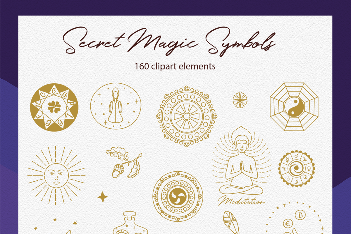 Secret Magic Symbols  Illustrations, a Decorative Illustration by Irena Art (Photo 10 of 11)