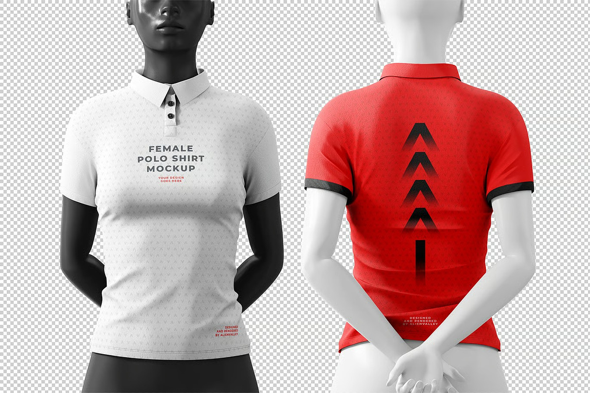 Female Polo Shirt Mockup, a Shirt Mockup by zpackcreative (Photo 5 of 5)