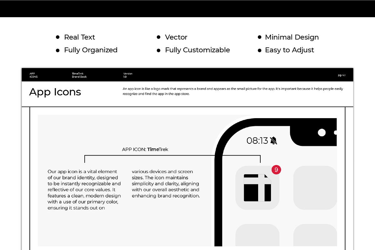 Black & White Brand Guideline, a Branding & Logo Template by Moody Designs (Photo 5 of 9)