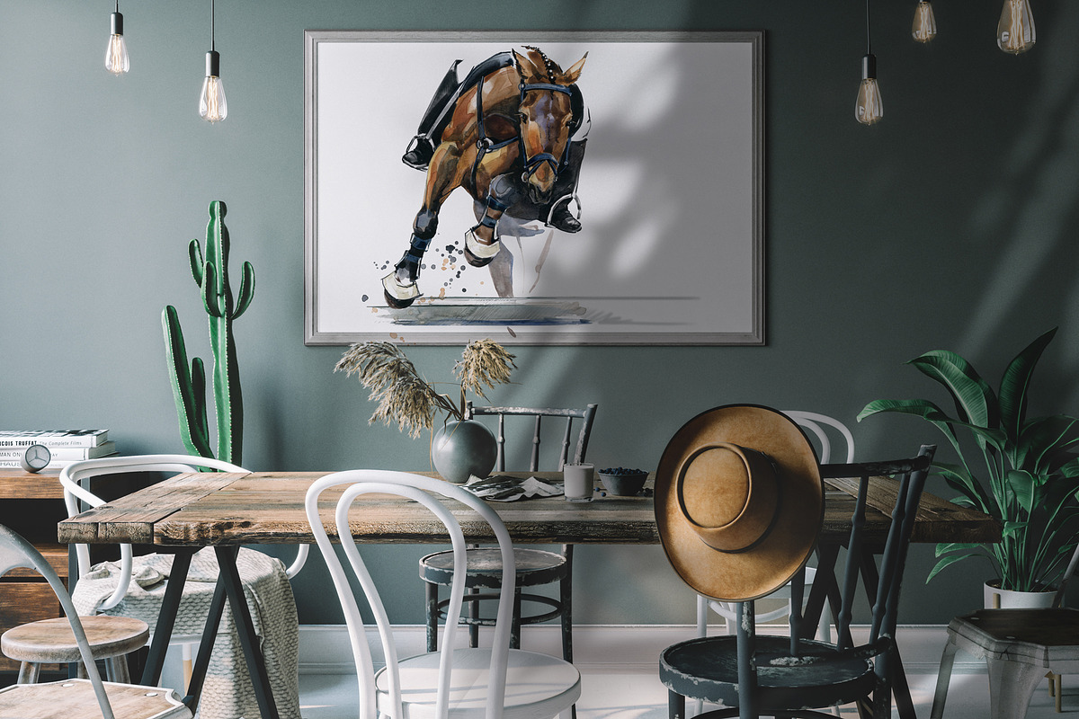 Sport Horses watercolor set, an Object Graphic by FineArt (Photo 4 of 18)