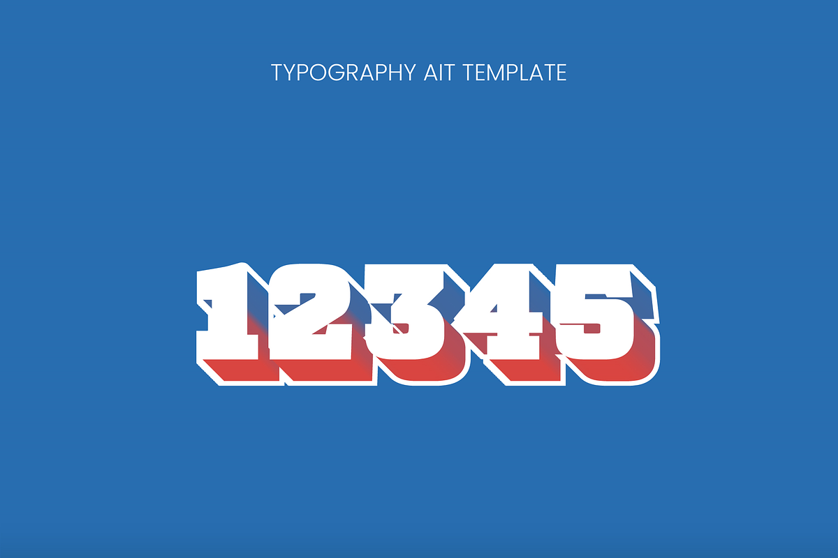 Retro USA 3D Text Effect preview 2