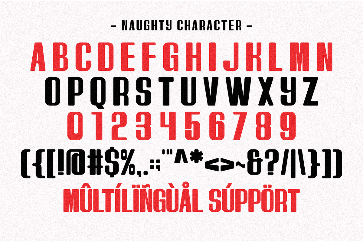 Naughty - Retro Display Typeface, a Sans Serif Font by Pian45 Studio (Photo 7 of 8)