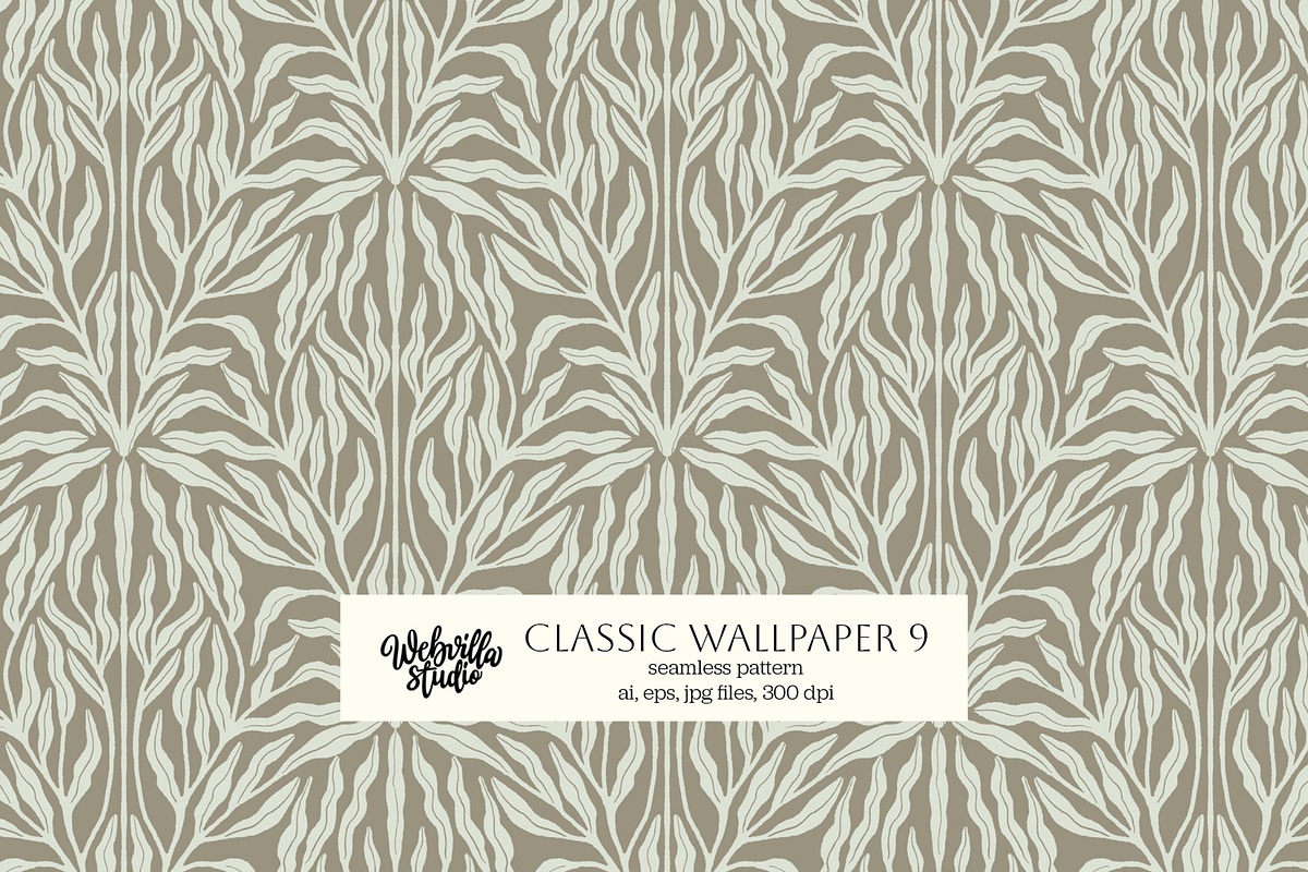 Classic Wallpaper No 9, a Wallpaper Graphic by Bloomart Studio (Photo 1 of 6)