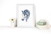 Watercolor horses and flowers, an Animal Illustration by NataliMiasStore (Thumbnail 6 of 6)
