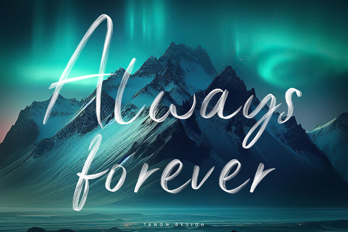 Alime Loving two font set Brush font, a Handwritten Font by Tanondesign (Photo 2 of 11)