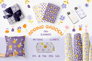 Spring Garden - Clipart Collection, an Illustration by Nova Studio
