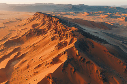 Majestic desert dunes create stunnin, a Photo by Iftikhar Alam