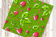 Strawberry seamless pattern, a Pattern Graphic by Melniklenart (Thumbnail 3 of 3)