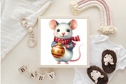 Christmas Mouse with Ornament, an Illustration by DreamArtGraphic (Thumbnail 4 of 5)