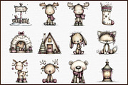 North Christmas Watercolor Clipart, an Illustration by Sublimation Artist (Thumbnail 3 of 6)