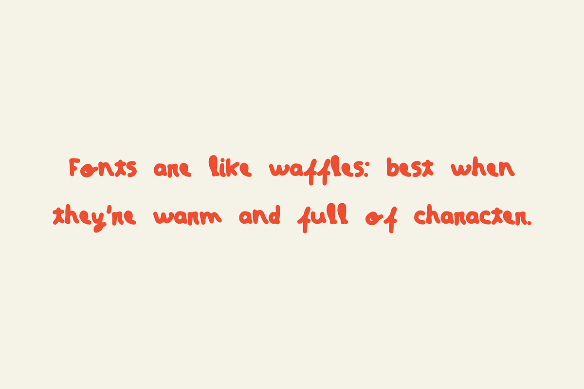 Waffly – A Sweet Handwritten Font, a Handwritten Font by BiancaXavier (Photo 3 of 6)