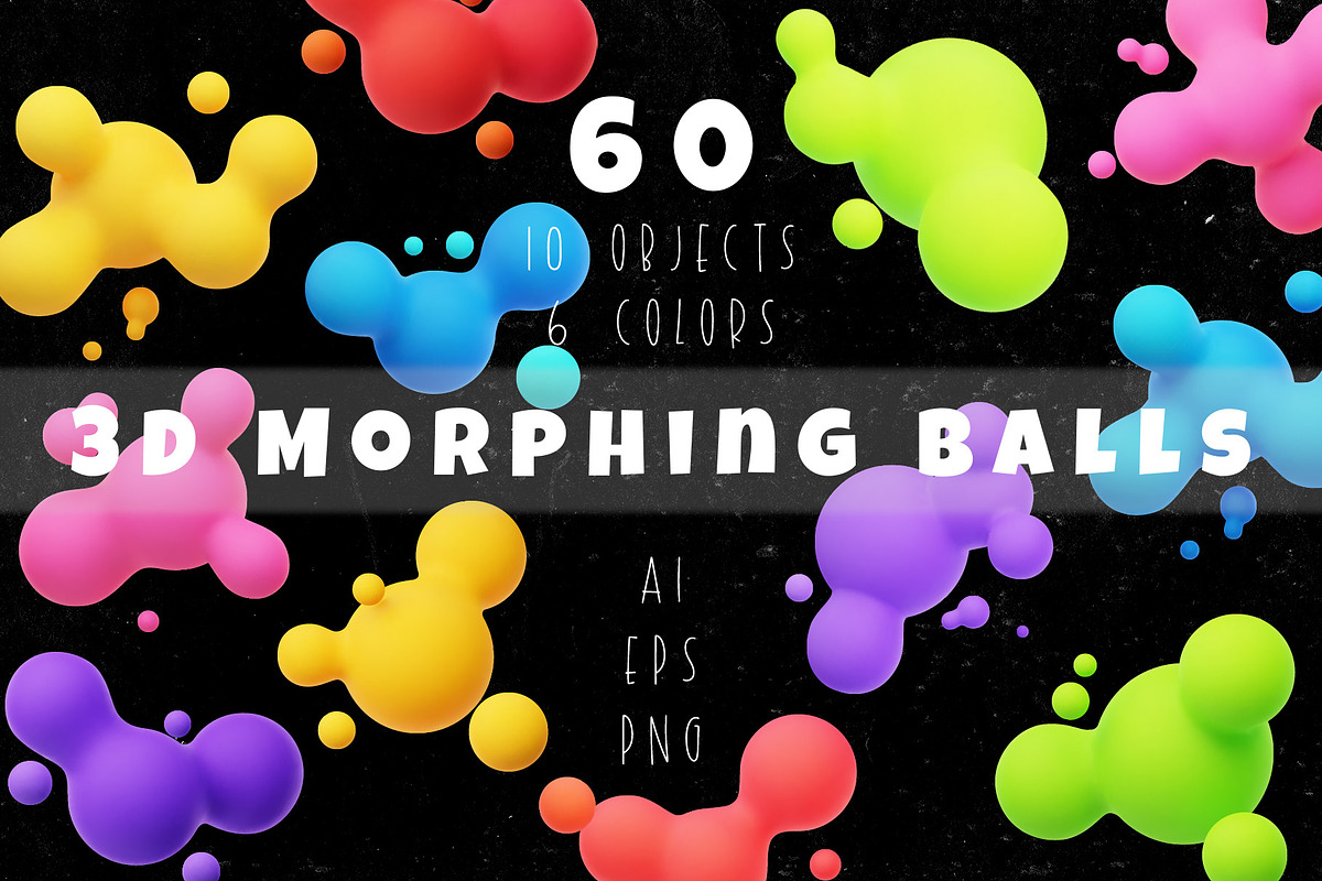 Multicolored Morphing Balls, an Object Graphic by Valeria Soloveva (Photo 1 of 7)