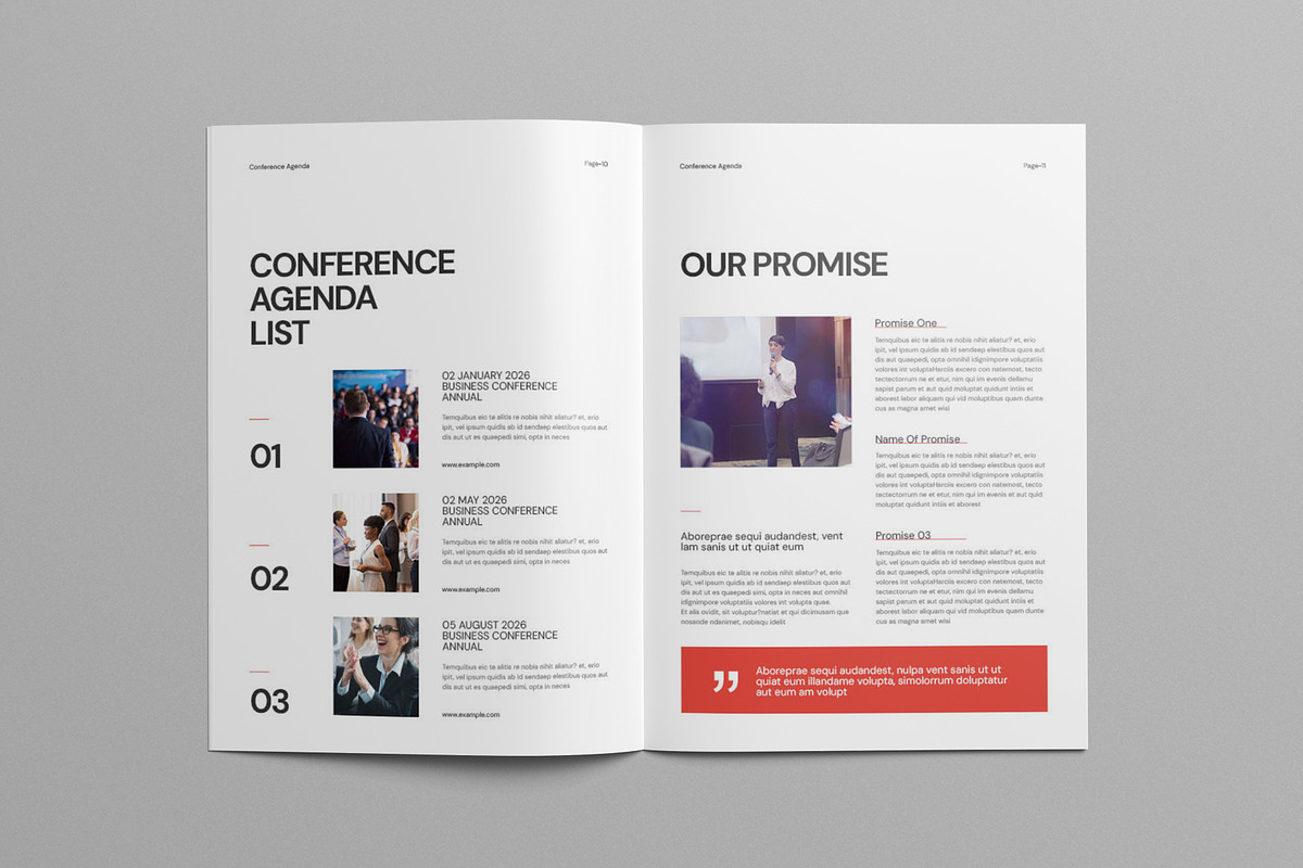 Conference Agenda Canva Template, a Brochure Template by Pixelpick (Photo 6 of 9)