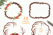 Watercolor set Happy Halloween, an Illustration by AnnieDove (Thumbnail 2 of 8)