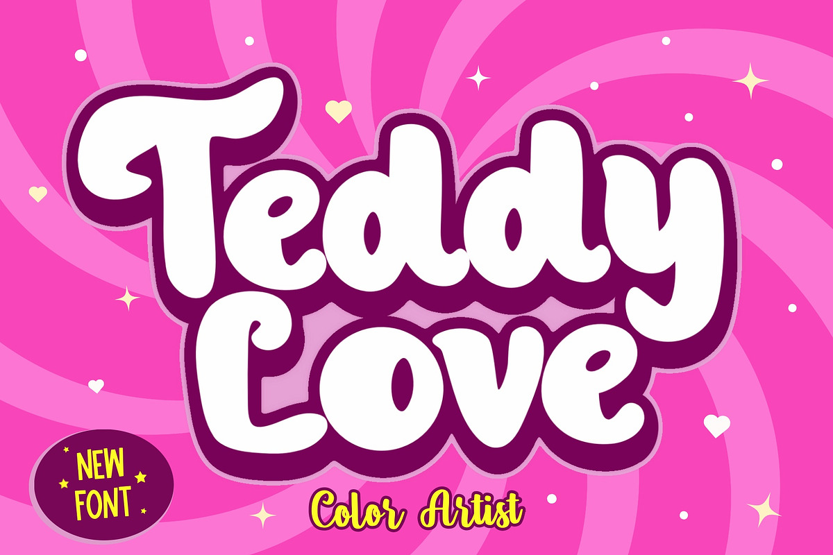 Teddy Love Font, a Handwritten Font by MyFontsShop (Photo 1 of 5)