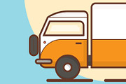 Cute Ice Cream Mini Van, a Food Illustration by Rich Raccoon (Thumbnail 2 of 3)