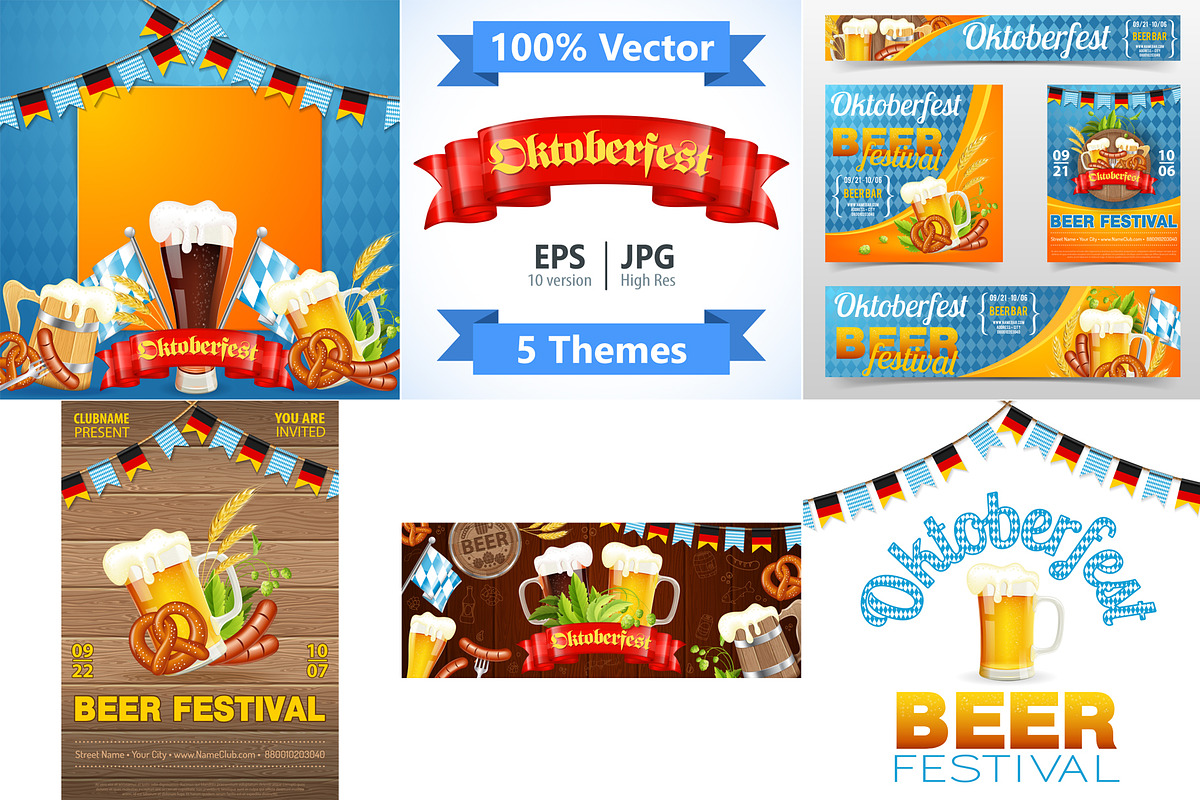 Oktoberfest Beer Festival Party Post, a Food Illustration by TAlex (Photo 1 of 6)