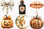 Watercolor Sepia Coquette Halloween, an Illustration by Canvas Craft (Thumbnail 3 of 8)