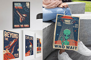 18 Retro Space Posters, a Brochure Template by DGIM studio (Thumbnail 4 of 5)