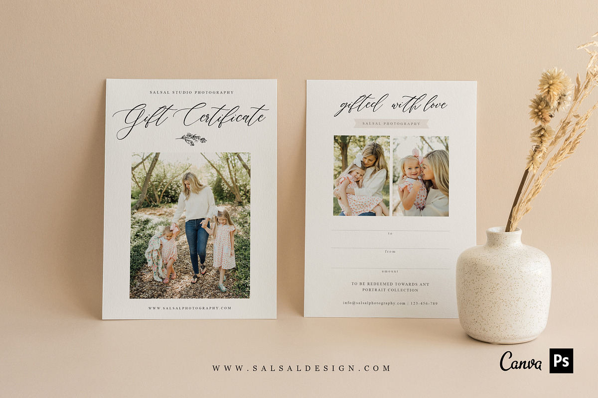Photographer Gift Certificates GC044, a Card Template by Salsal Design (Photo 1 of 5)