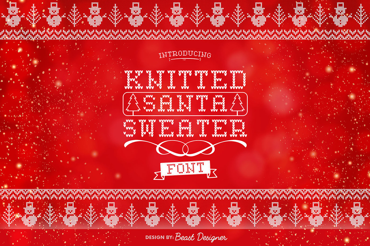 Knitted Santa Sweater, a Font by Beast Designer (Photo 1 of 2)