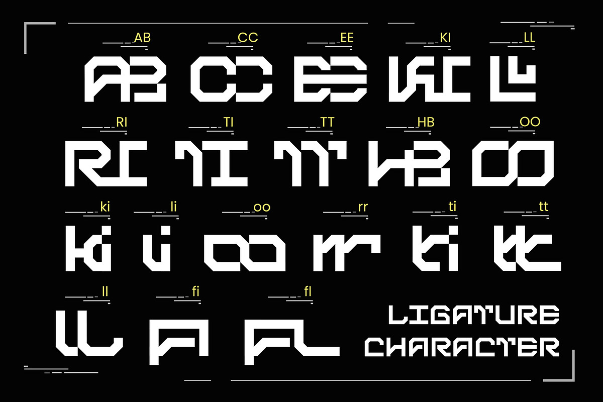 Cypher - Futuristic Font, a Script Font by AQR Studio (Photo 9 of 10)